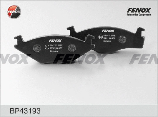 Kit de plaquettes de frein, frein à disque FENOX BP43193