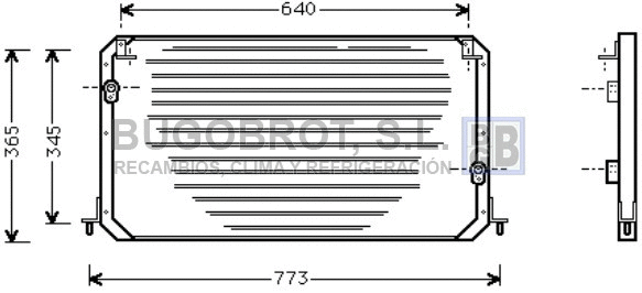 Condenseur, climatisation BUGOBROT 62-TO5224