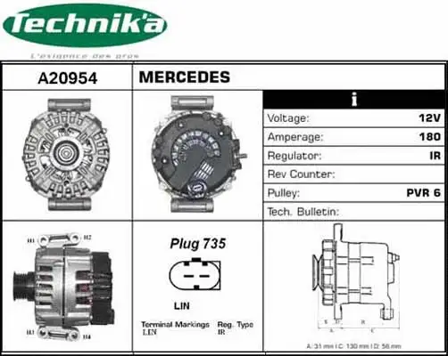Alternateur Technika A20954