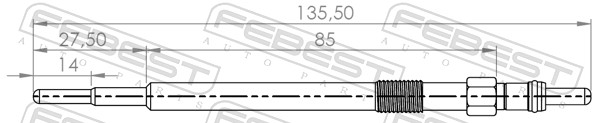 Bougie de préchauffage FEBEST 27642-002