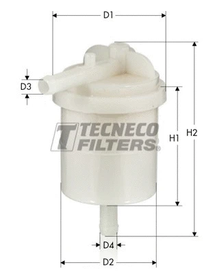 Filtre à carburant TECNECO FILTERS IN4143