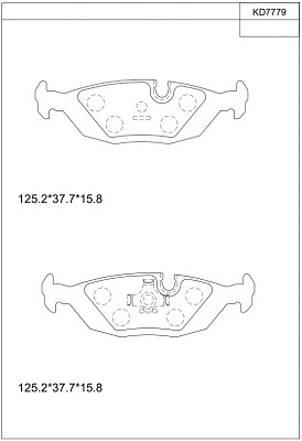 Kit de plaquettes de frein, frein à disque ASIMCO KD7779