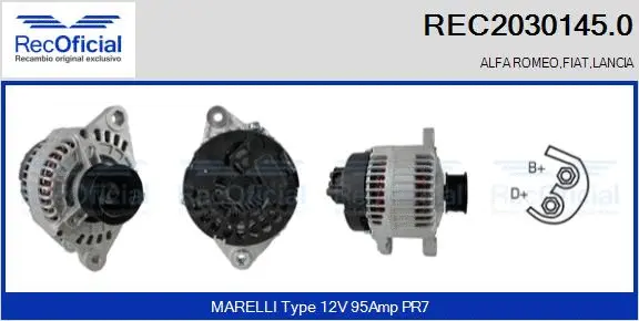 Alternateur RECOFICIAL REC2030145.0