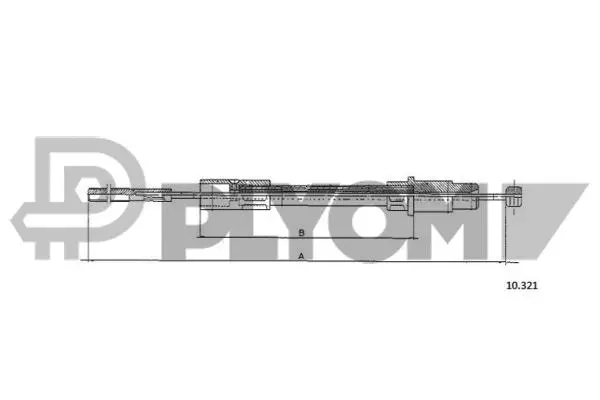 Tirette à câble, commande d'embrayage PLYOM P762920