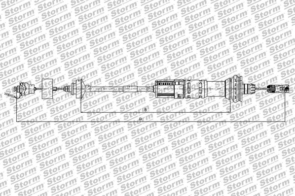 Tirette à câble, commande d'embrayage STORM QUALITY PARTS 350145