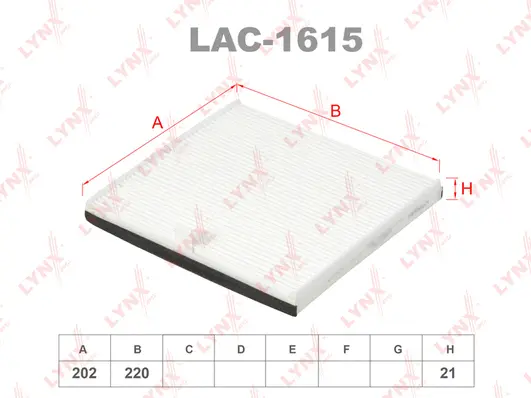 Filtre, air de l'habitacle LYNXAUTO LAC-1615
