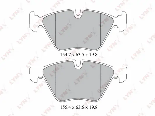 Kit de plaquettes de frein, frein à disque LYNXAUTO BD-1414