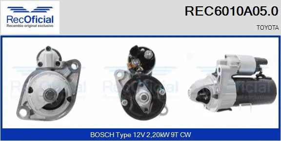 Démarreur RECOFICIAL REC6010A05.0