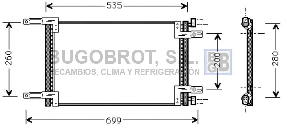 Condenseur, climatisation BUGOBROT 62-FT5248