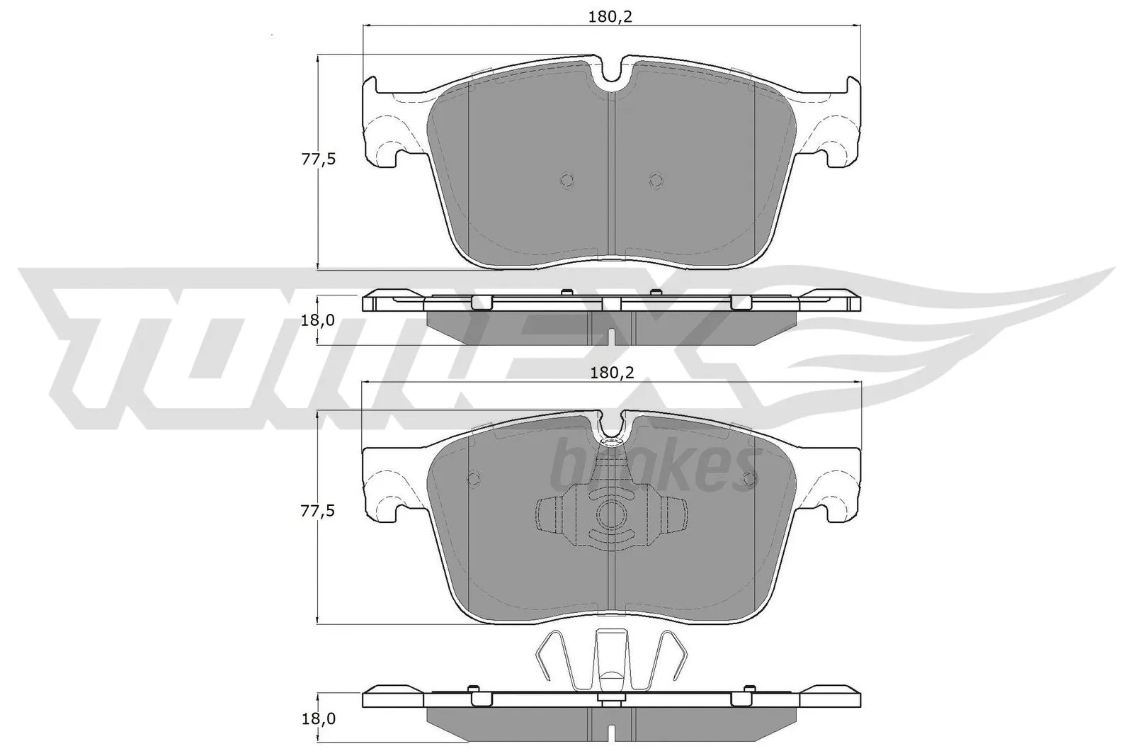Kit de plaquettes de frein, frein à disque TOMEX Brakes TX 18-84