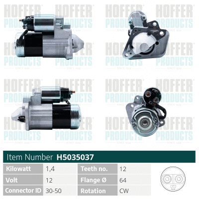 Démarreur HOFFER H5035037