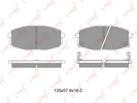 Kit de plaquettes de frein, frein à disque LYNXAUTO BD-4404