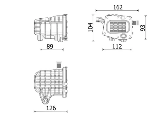 Radiateur, réaspiration des gaz d'échappement MAHLE CE 41 000P