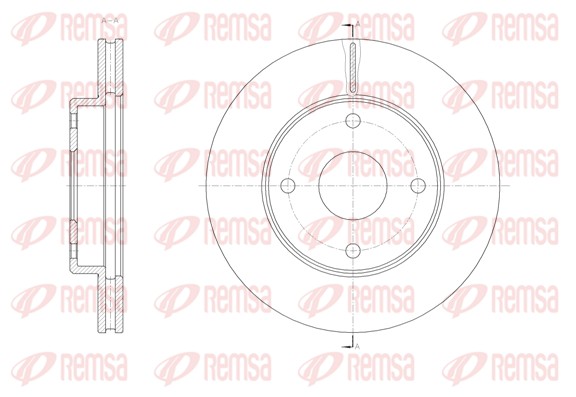 Disque de frein REMSA 62071.10