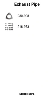 Tuyau d'échappement FA1 MD000824