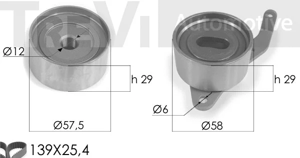 Kit de courroie crantée TREVI AUTOMOTIVE KD1134