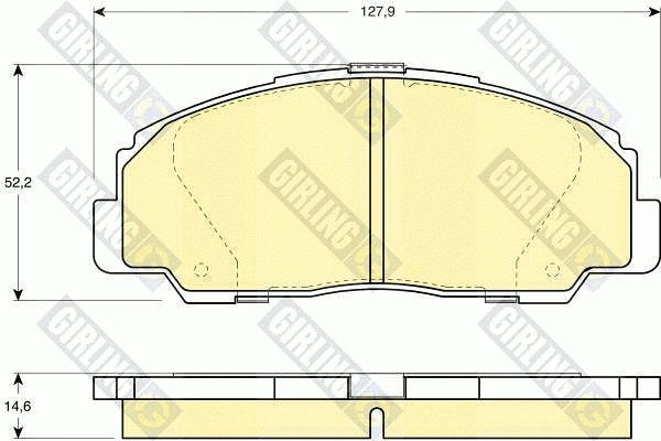 Kit de plaquettes de frein, frein à disque GIRLING 6111359