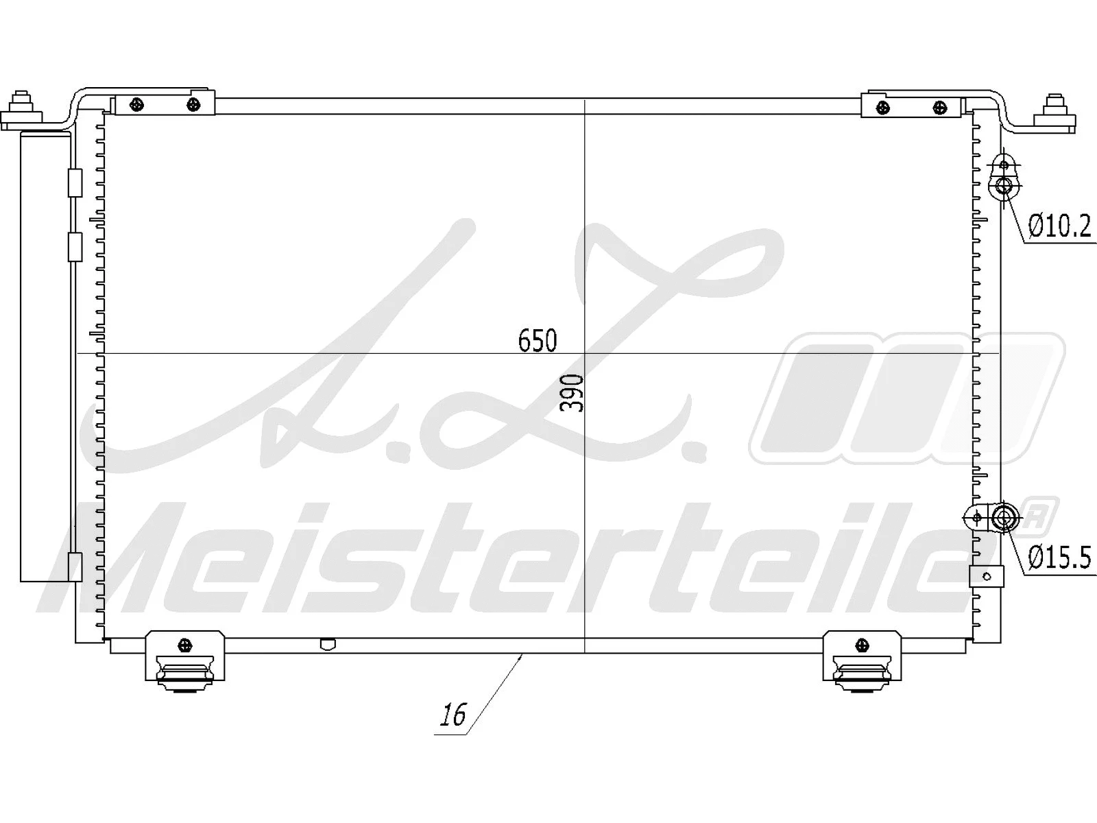 Condenseur, climatisation A.Z. Meisterteile AZMT-45-030-1503