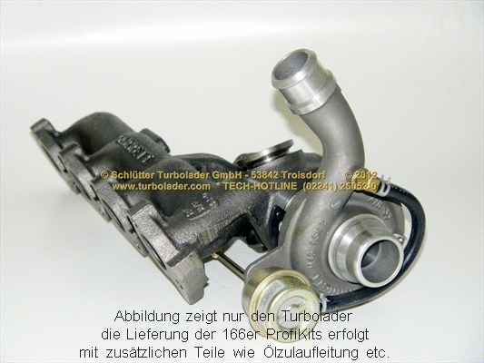 Turbocompresseur, suralimentation SCHLÜTTER TURBOLADER 166-07010