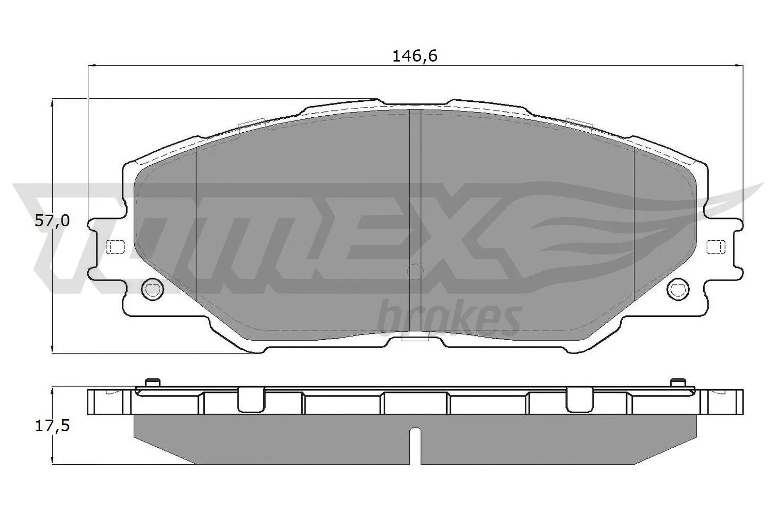 Kit de plaquettes de frein, frein à disque TOMEX Brakes TX 15-41