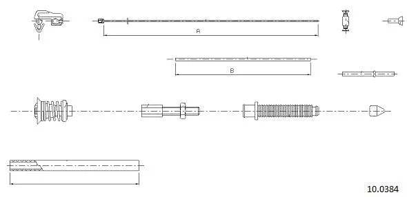 Câble d'accélération CABOR 10.0384
