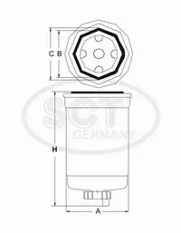 Filtre à carburant SCT - MANNOL ST 6106