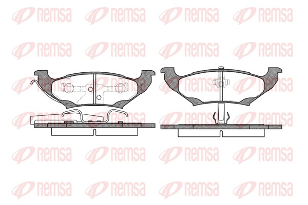 Kit de plaquettes de frein, frein à disque REMSA 0690.10