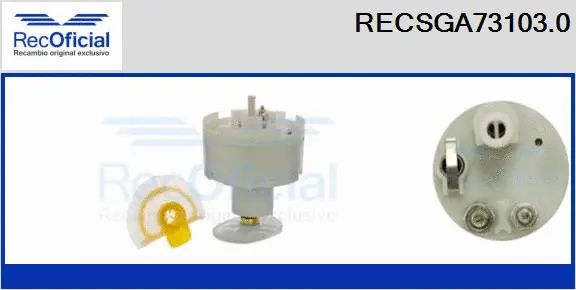 unité d'alimentation de carburant RECOFICIAL RECSGA73103.0