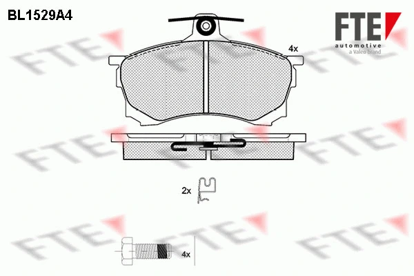 Kit de plaquettes de frein, frein à disque FTE 9010234