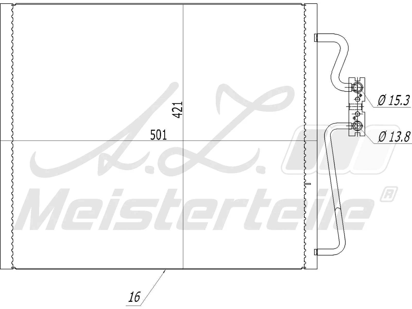 Condenseur, climatisation A.Z. Meisterteile AZMT-45-030-1070