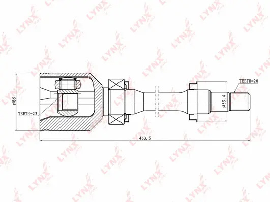 Jeu de joints, arbre de transmission LYNXAUTO CI-7500