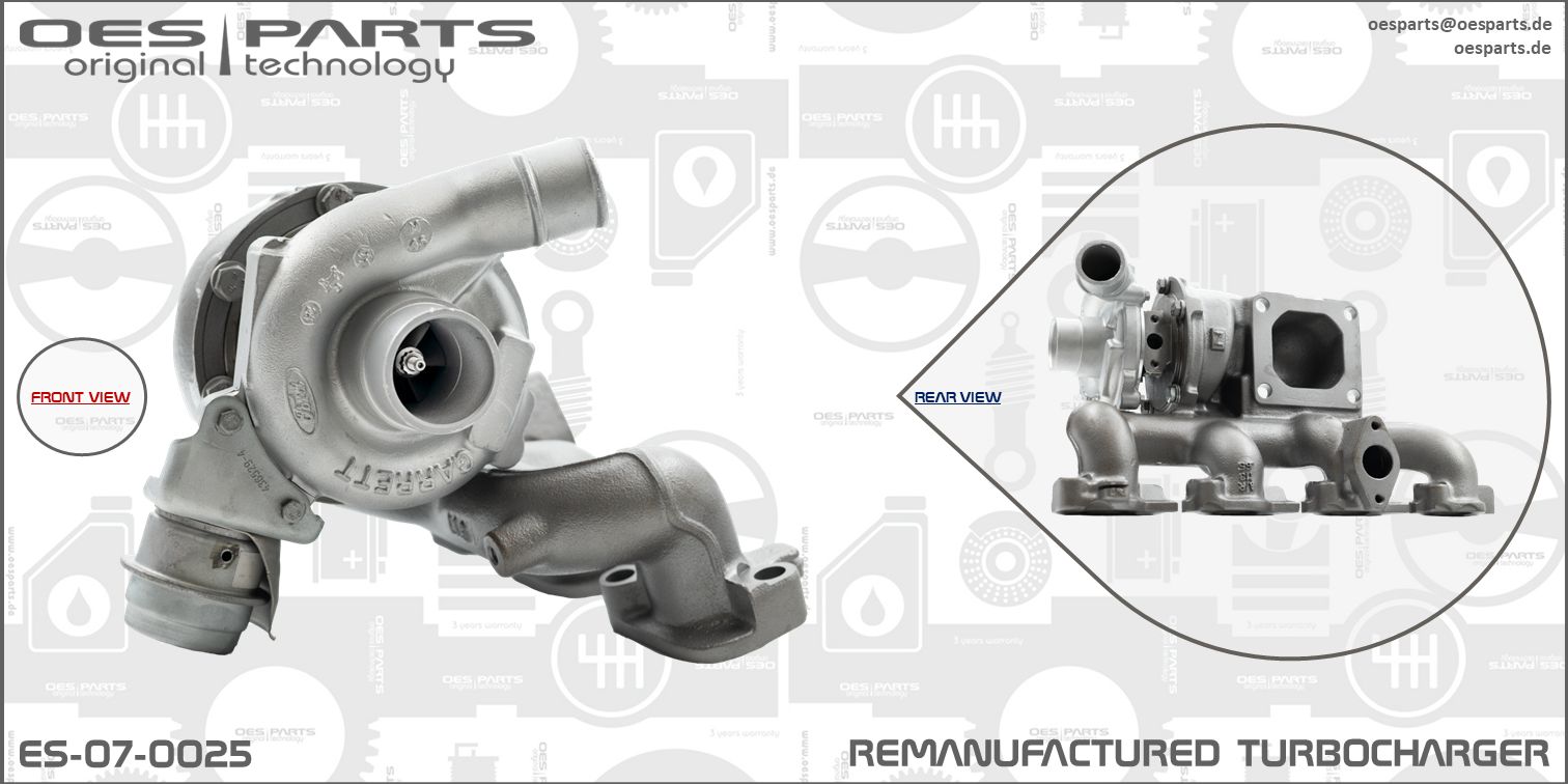 Turbocompresseur, suralimentation OES PARTS ES-07-0025