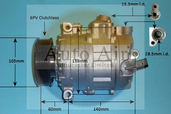 Compresseur, climatisation AUTO AIR GLOUCESTER 14-0238P