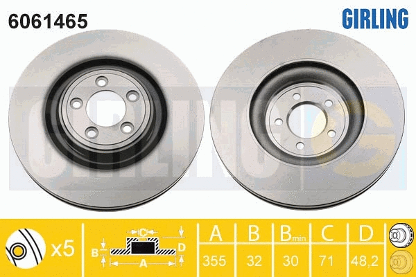 Disque de frein GIRLING 6061465