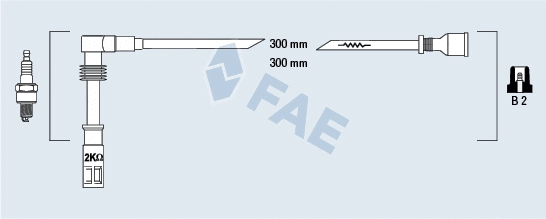 Kit de câbles d'allumage FAE 85682
