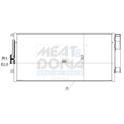 Condenseur, climatisation MEAT & DORIA 991250