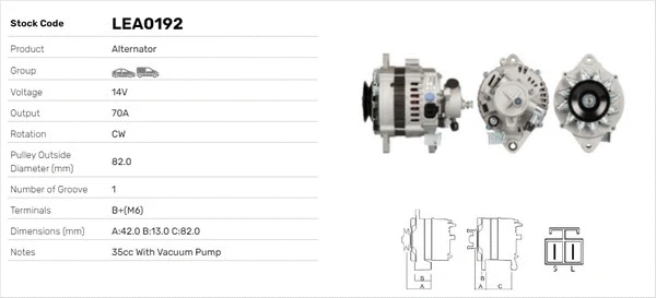 Alternateur LUSA LEA0192