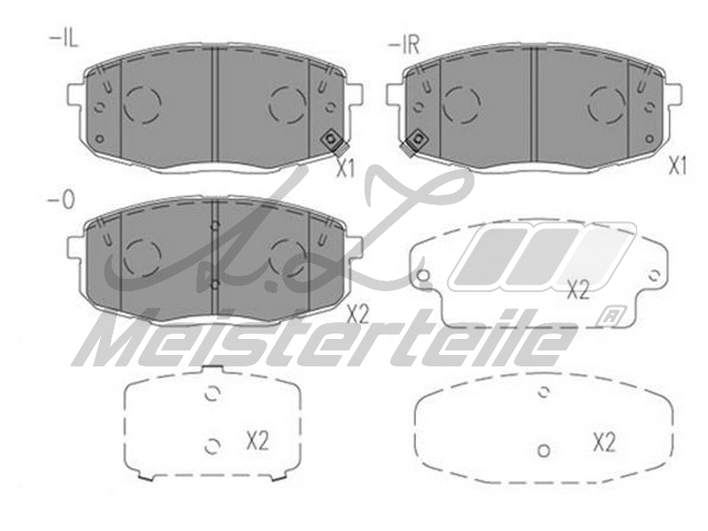 Kit de plaquettes de frein, frein à disque A.Z. Meisterteile AZMT-44-022-1996