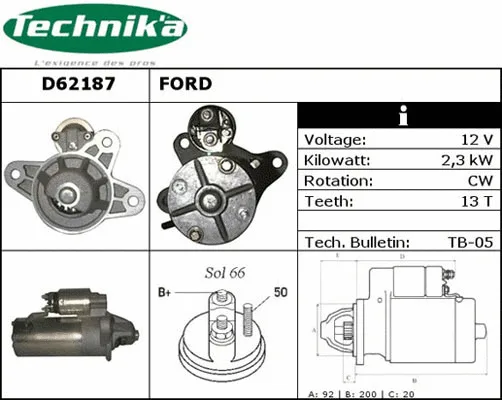 Démarreur Technika D62187