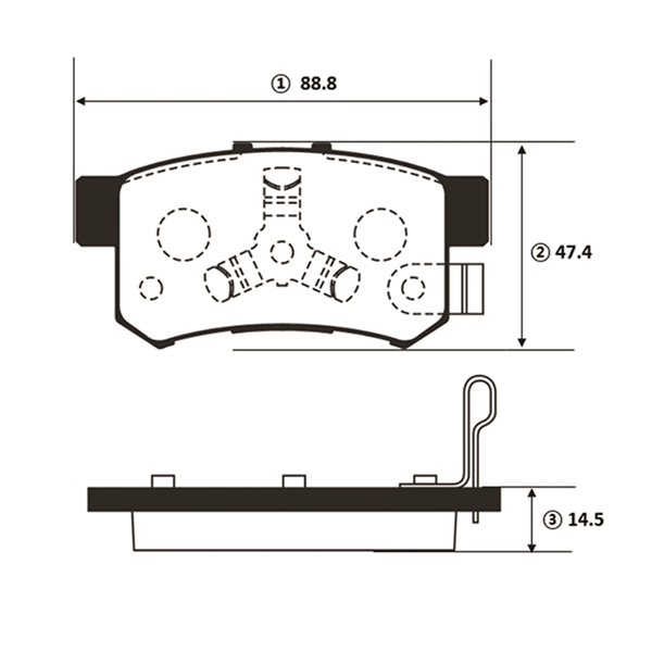 Kit de plaquettes de frein, frein à disque CTR GK0358
