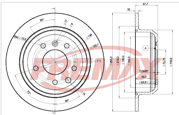 Disque de frein FREMAX BD-2511