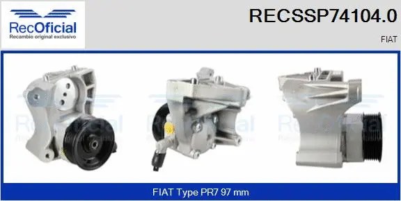 Pompe hydraulique, direction RECOFICIAL RECSSP74104.0