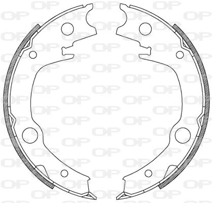 Jeu de mâchoires de frein OPEN PARTS BSA2207.00