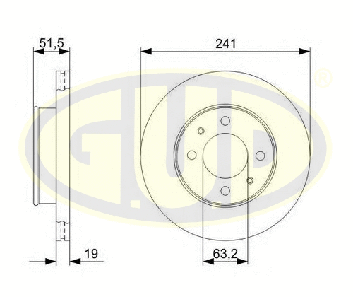 Disque de frein G.U.D. GDB119114