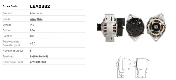 Alternateur LUSA LEA0382