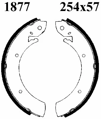 Jeu de mâchoires de frein BSF 01877