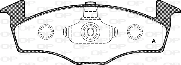Kit de plaquettes de frein, frein à disque OPEN PARTS BPA0609.00