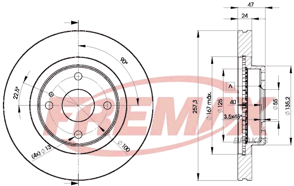 Disque de frein FREMAX BD-3266