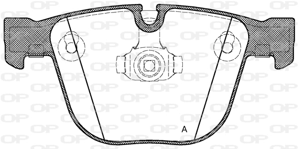 Kit de plaquettes de frein, frein à disque OPEN PARTS BPA0892.00