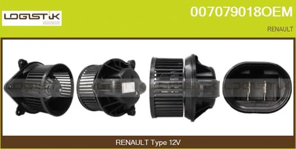 Pulseur d'air habitacle LGK 007079018OEM